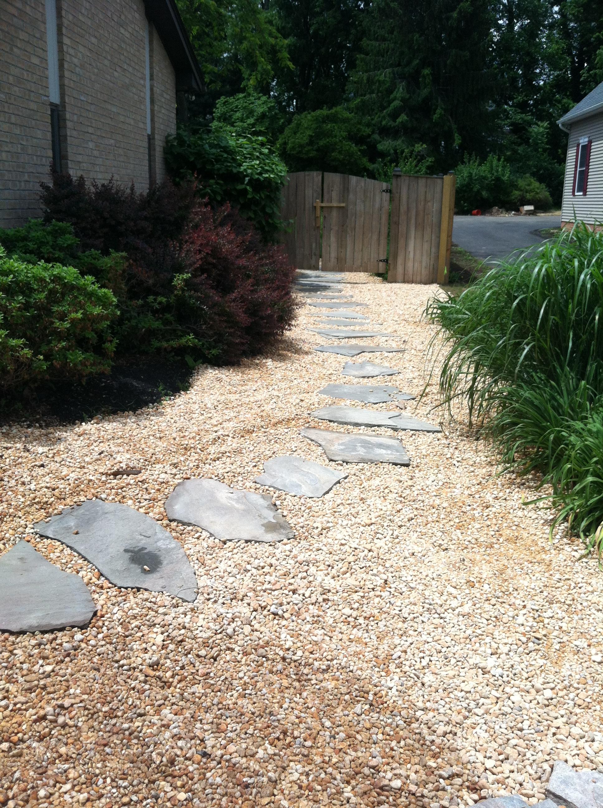 Permeable Walkway over French Drain | Ecologia Design / 240.344.5625